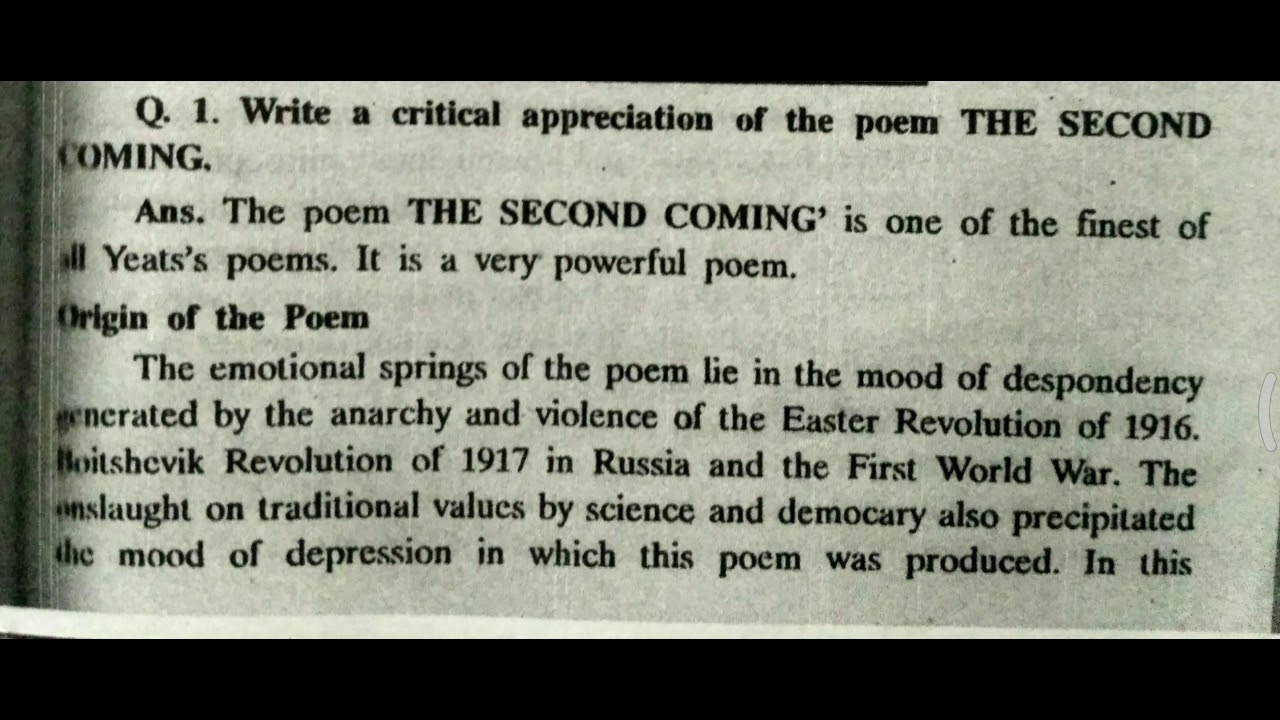 the second coming william butler yeats line by line analysis