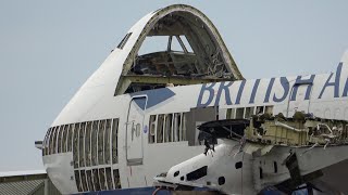 British Airways 747s at the Welsh Scrapyard. St Athan, Wales. 8 September 2021