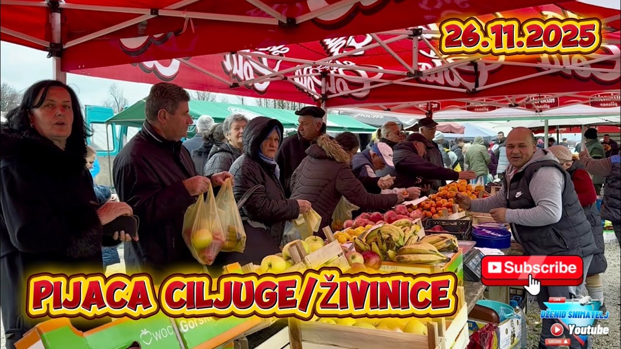 Kod DUDE danas nezapamćena gužva🔥gori štand 🍏🍎Pijaca Ciljuge / Živinice 26.11.2025