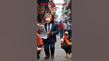 My first Ai video create #ai #aivideo #bandar #murga