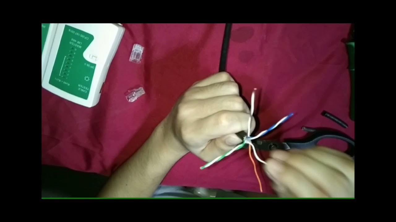 Crimping a UTP Cable (Crossover Cable) YouTube