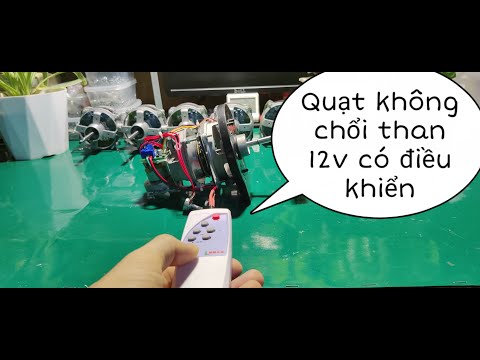 Video Quạt 12v không chổi than sử dụng điều khiển từ xa - youtube