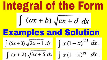 Integration || Board Model Questions || Integral of the Form  (ax+b)√(cx+d) || Calculus || 12th Math