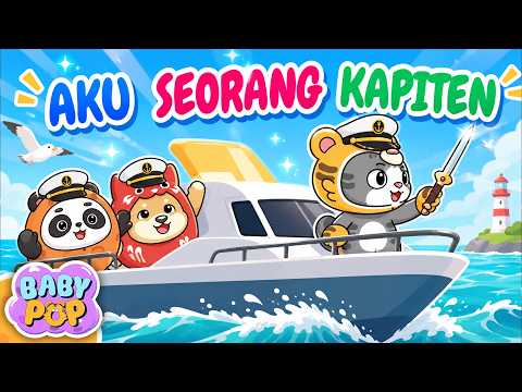 Aku Seorang Kapiten ⚓ Lagu Anak Indonesia | Animasi Kartun Ceria & Edukasi Balita | Baby Pop