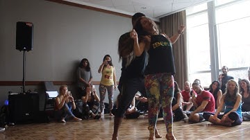 Charles Espinoza and Jessica Lamdon  after workshop demo - Interfusion Festival Feburary 2017