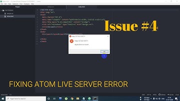 atom live server error fix