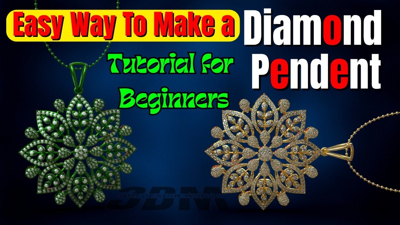 Easy Way to Make a Diamond Pendent | Tutorial for Beginners | CAD ...