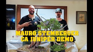 GSBF Bonsai Rendezvous Mauro Stemberger Demo of a CA Juniper Part 2  #bonsai #maurostemberger #GSBF
