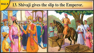 Shivaji gives the slip to the Emperor | std 4 | lesson 13 | EVS Part 2 |  Maharashtra State Board