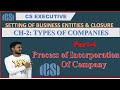 Types of Companies II Lec.4,Ch-2 II CS Executive II Setting up of Business Entities and Closure
