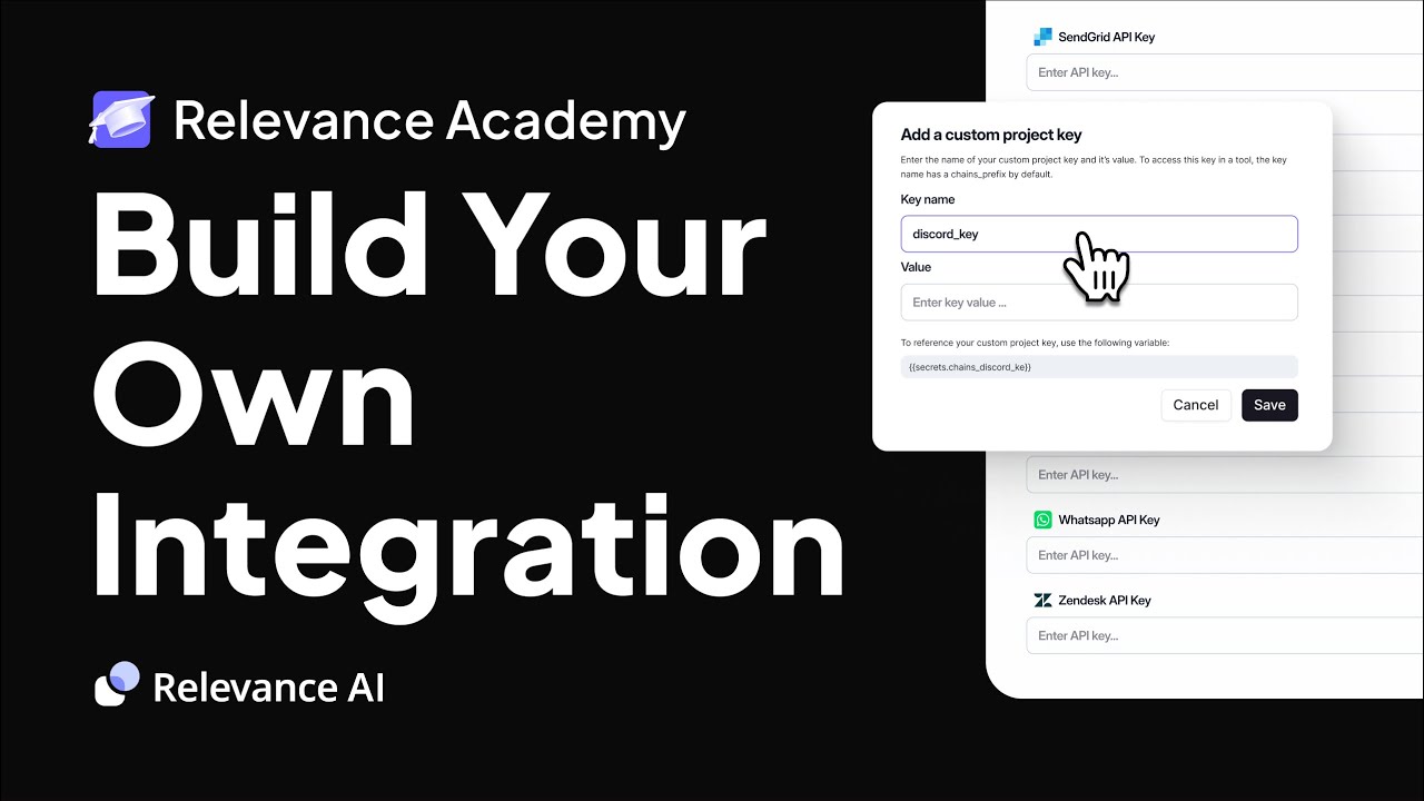 Build Your Own Integration with Relevance AI | Relevance Academy - YouTube