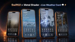 SwiftUI + Metal Shader - Live Weather Card 🌧️⚡️ screenshot 5