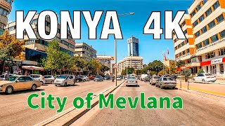 Konya 4K - Driving Downtown - City of Mevlana - TURKEY