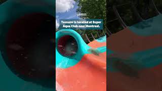 Crazy UPHILL Water Slide near Montreal #shorts #waterslide