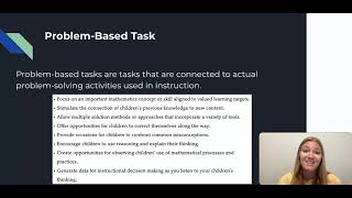 Performance Tasks as Formative Assessment