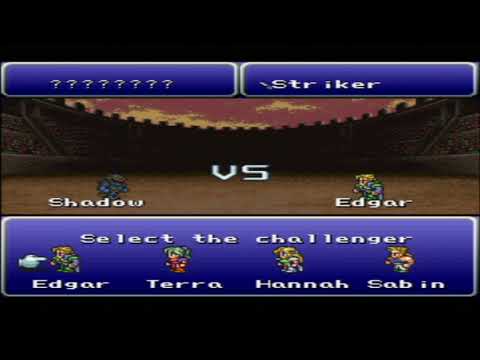 Final Fantasy VI (PSX) Boss: Shadow (The Colosseum) HD 1080p