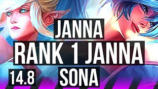 JANNA & Draven vs SONA & Ezreal (SUP) | Rank 1 Janna, 3/2/10, 700+ games | EUW Challenger | 14.8