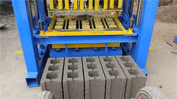 Operation video-- small concrete brick machine produce 25mpa pressure cement blocks #block