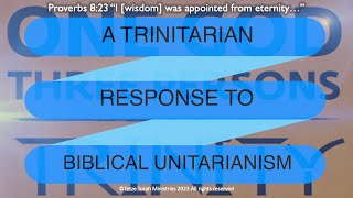 (Part 3) A Trinitarian Response to Biblical Unitarianism - Proverbs 8:23