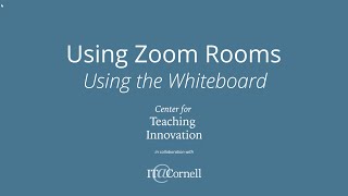 Zoom Rooms: Using the Whiteboard