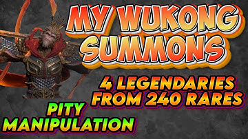 My Wukong Summons | 4 Legendaries from 240 Summons | Pity Manipulation Done | Watcher Of Realms