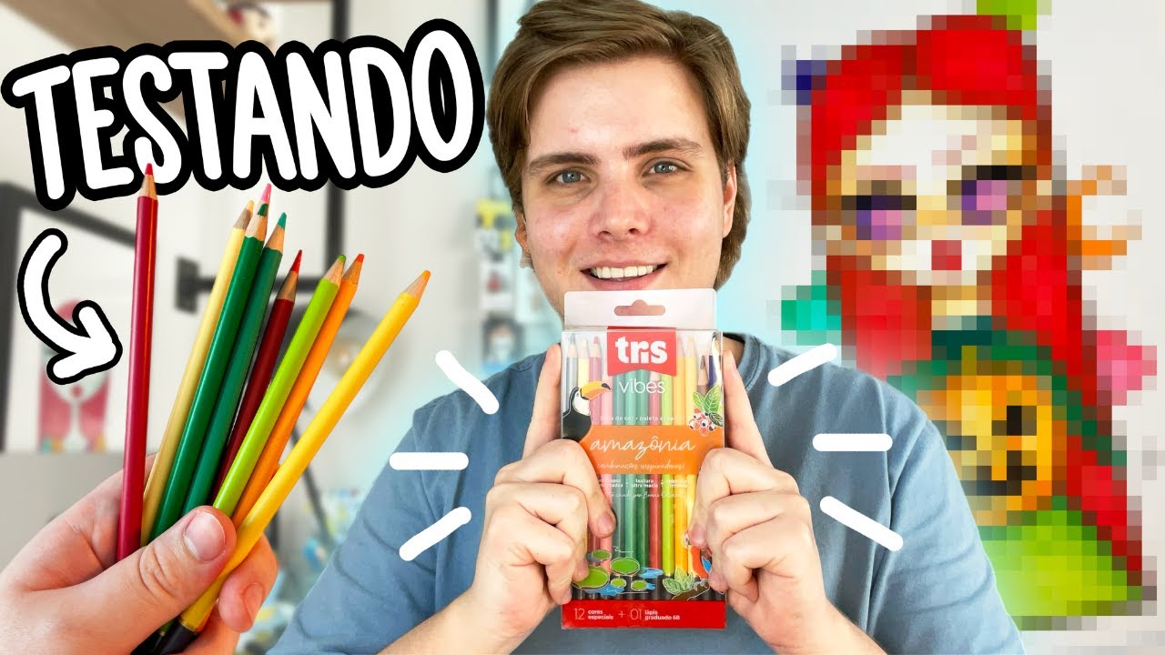 TESTANDO LÁPIS DE COR TRIS VIBES - SERÁ QUE VALEM A PENA? PINTURA COMPLETA
