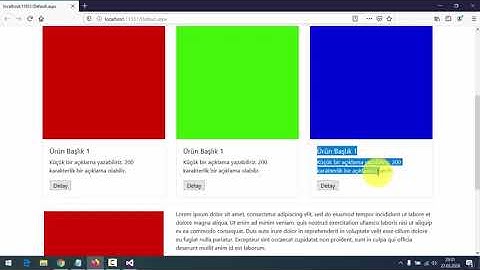Asp.Net Dinamik Web Sitesi Yapımı - Ders 2
