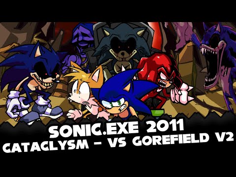 FNF | Sonic.exe 2011 EXEClysmo | Cataclysm But Sonic.exe - VS Gorefield V2 | Mods/Hard/Gameplay |