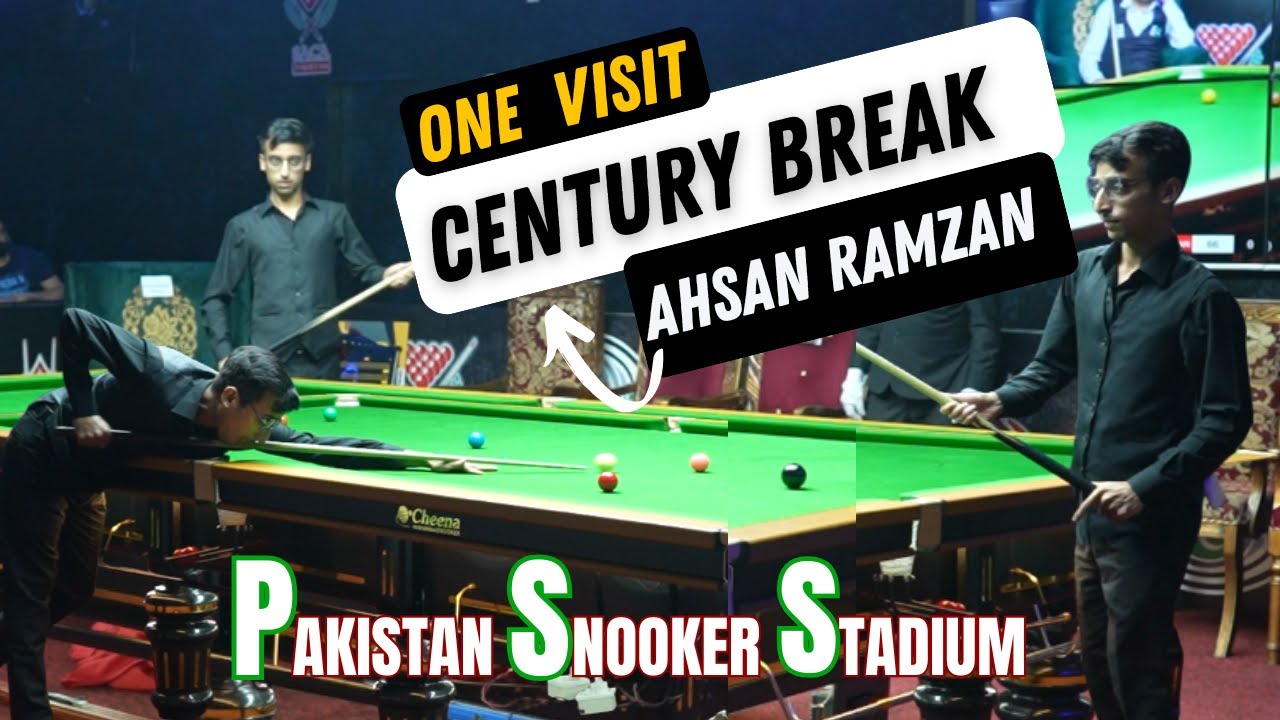 Image of video the Ahsan Ramzan amazing century in huge crowd | Pakistan Snooker Stadium 3
