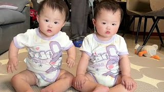 Cute Twin Baby With Caring Dad | Cute Identical Twins 👶👶