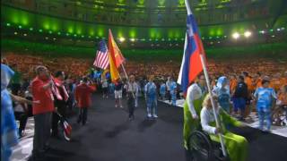 Rio Paralympic Closing Flag Procession