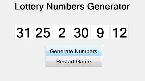 Visua Basic.Net Tutorial-How to Create Lottery Numbers Generator