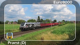RFO Euro9000 2019 304 met lege kolentrein passeert Praest (D) | 4K