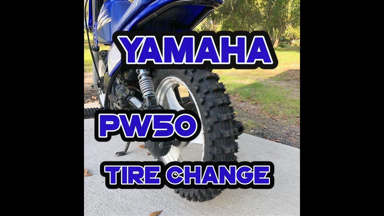 How to change the tires on a Yamaha PW50 - YouTube