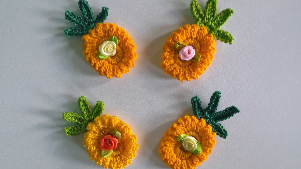 ABACAXI EM CROCHÊ COM LACRES IMÃ DE GELADEIRA /PASSO A PASSO