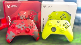 Xbox ELECTRIC VOLT & DAYSTRIKE CAMO CONTROLLERS UNBOXING