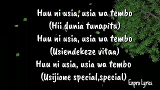 Harmonize -Usia (Lyrics Video)