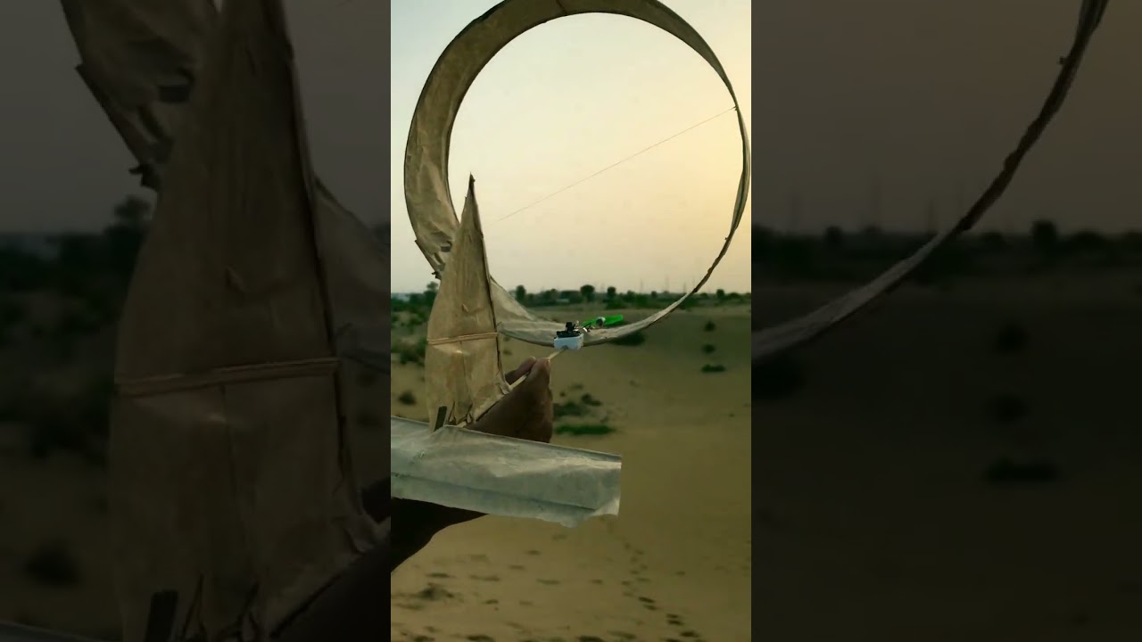 glider plane homemade with circular wings 