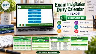 Information Exam Invigilation Duty Calendar in Excel Update