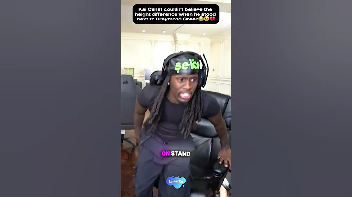 Kai Cenat couldn't believe the height difference between him and Draymond Green 😭💔 #kaicenat #shorts