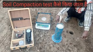 Soil Compaction test by sand Replacement method.