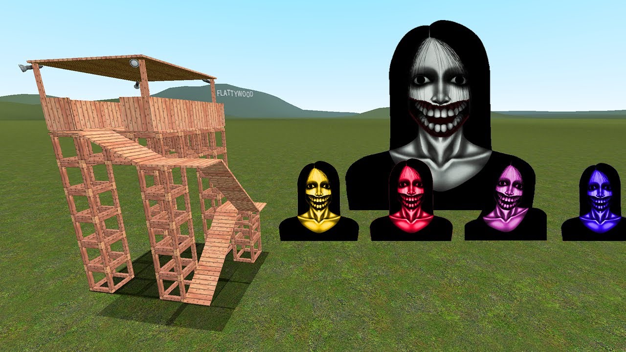 Kuchisake Onna Family Vs Towers In Garry's Mod (Part 2)