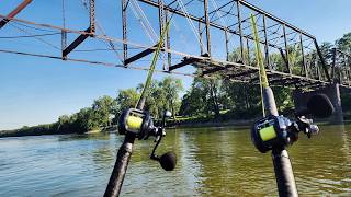 Surprise MONSTER Lives In DEEP River Hole!!! (Light Tackle Giant)