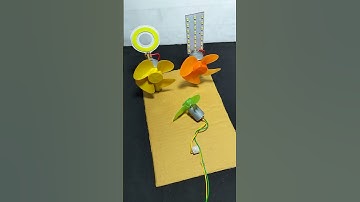 Wind Powered Generator Working Model _ DC Motor #dcmotor #tech #shorts