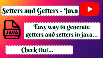 Shortcut to generate "Getters" and "Setters" Method in an IDE - JaVa.
