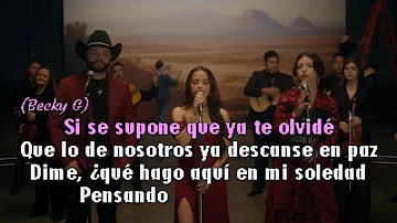 Karaoke | Becky G - POR EL CONTRARIO Ft. Leonardo & Angela Aguilar