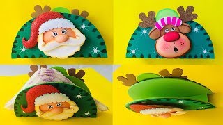 Servilletero Navideño paso a paso - Craft DIY manualidad navidad en foamy/goma eva/microporoso
