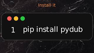 Python PyDub Snippets