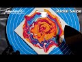 135 incredible radial swipe  acrylic pour painting technique tutorial  flow arts