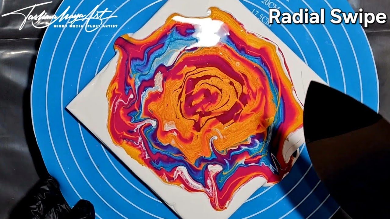 135 INCREDIBLE Radial Swipe 🧡 Acrylic Pour Painting Technique Tutorial ...